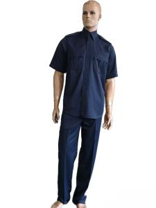 Wholesale Navy Blue Summer Military Uniform Set 45 Wool 55 Polyester Blend Short Sleeve from china suppliers