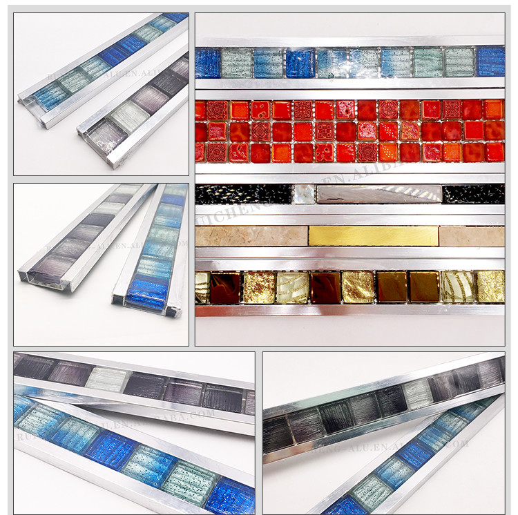 Home Wall Chrome Listello Tile Trim Minimalist Design Mosaic
