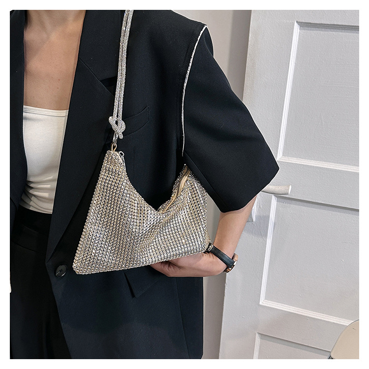 Portable and Fashionable PU Luxury Diamond Handbag for Female Crossbody Tote