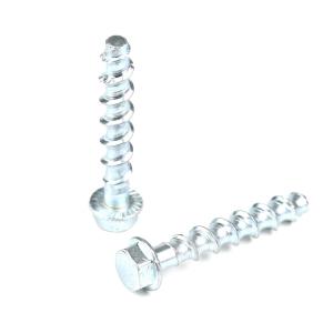 Wholesale Zinc Plating Masonry Screw Hex Flange Concrete Screw Bolt M8 60mm Carbon Steel Cement Anchor from china suppliers