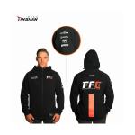 Custom Design Blank Black Streetwear Oversized Zip Men Stripe Racing Team Men