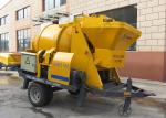 Floor Screed Concrete Mixer Pump , Trailer Mounted Mobile Concrete Mixer With