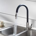 Steel 304/316 material Kitchen Faucet Satin Deck Mount Single Handle Water tap