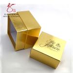 Luxury Gold Color Handmade 120gsm Candle Packaging Box With Silk Insert