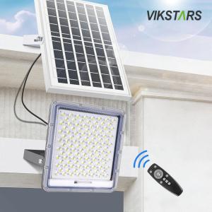 Wholesale Aluminum Solar Flood Lights 100w 200w 300w 400w For Yard Villages Warehouse IP66 Waterproof from china suppliers