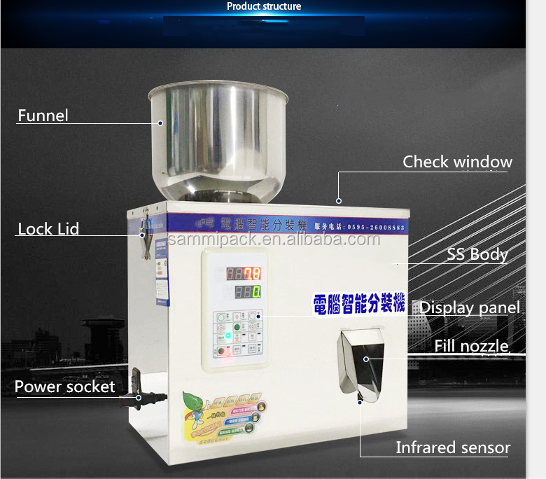 Brand New Table Top Powder Coffee Pod Tea Bag 2-200G Filling Machine for Wholesales