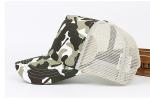 Camouflage Sports Baseball Hat / Mesh Golf Cap with 6 Panel Single Row Plastic