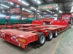 Aotong 50 tons 3 axles low boy heavy cargo/equipment transport semi trailer and