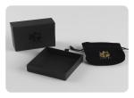 Professional Jewelry Packaging Boxes , Black Paper Packaging Box OEM ODM