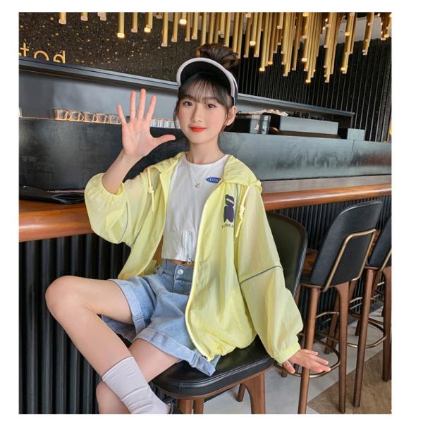 Girls Summer Sunscreen Clothing Lightweight Breathable