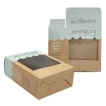 Eco Friendly Auto Lock Bottom Box UV Printing Brown Kraft Paper Gift Boxes