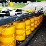 High Speed Rotating Anti Collision Barriers EVA Material On Dangerous Roads