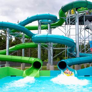 Wholesale Water Play Equipment Tube Closed Spiral Slide Fiberglass Custom Design Aquatic Slide from china suppliers