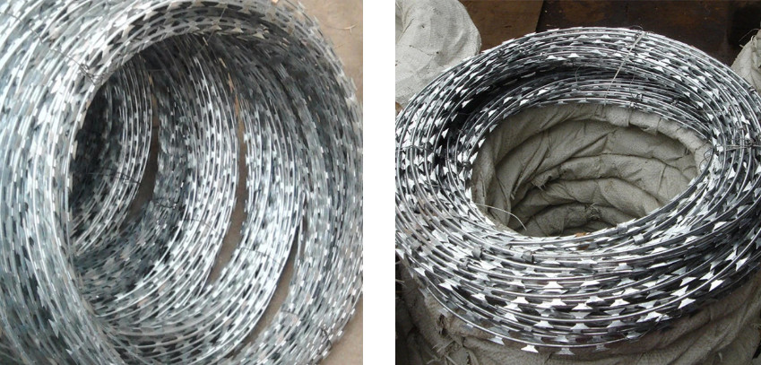 BTO-18 2mm Razor Coil Barbed Wire Coil Fencing 600mm