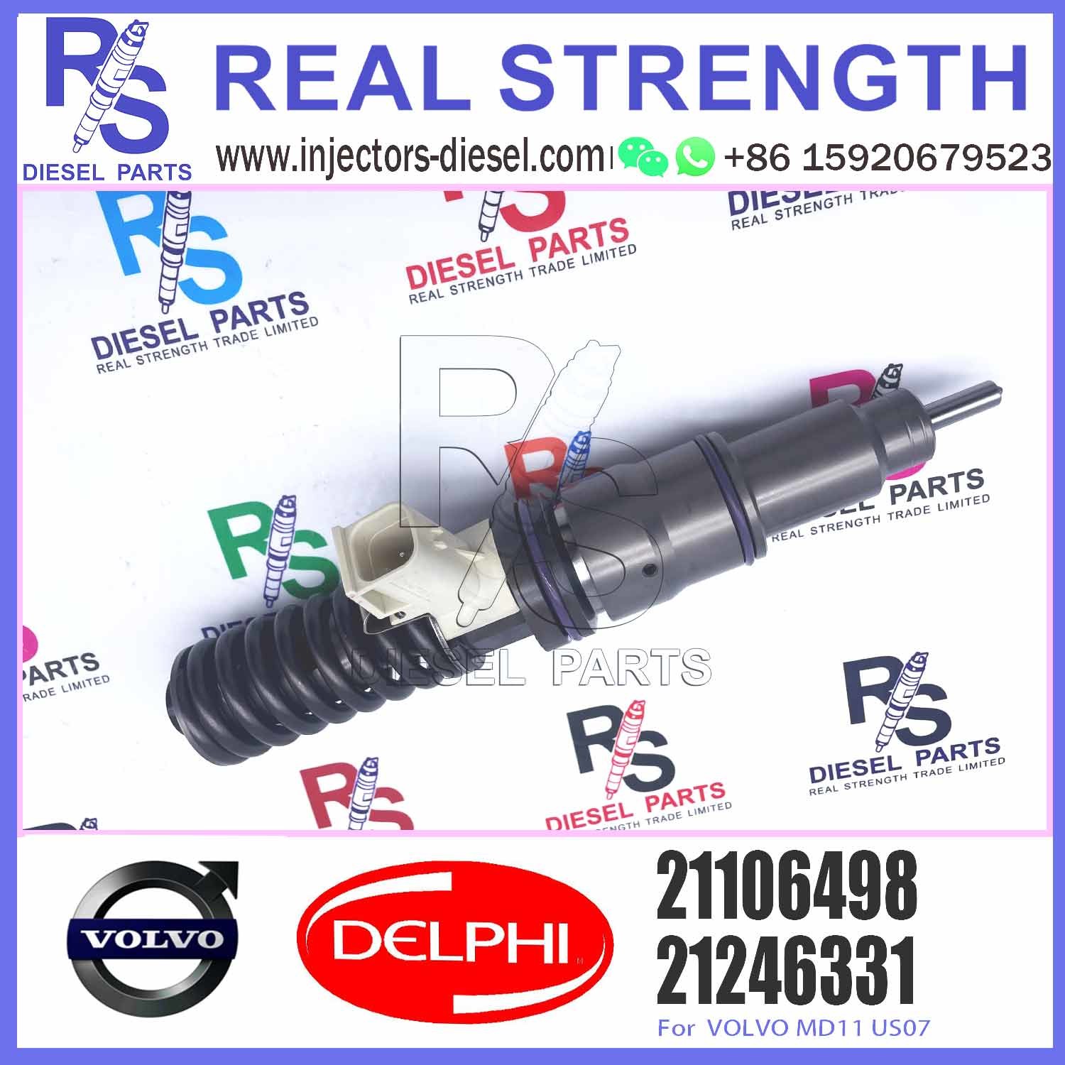 Common rail fuel injector High performance diesel fuel injector 21106498 injection