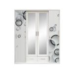 Customized Pictures Metal Wardrobe Closets Bedroom Home Style D500mm