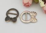 Fashion Accessories Plastic Shoe Buckles With Bow , Decorative Shoe Buckles