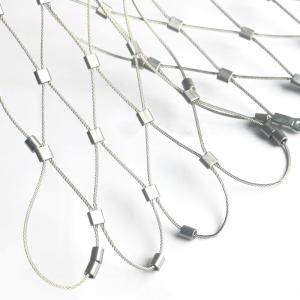 Wholesale SS304 Ferrule Diamond Flexible Inox Stainless Steel Wire Cable Net Rope Mesh from china suppliers