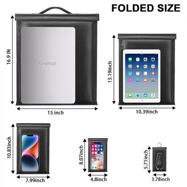 anti tracking anti rfid anti radiation fireproof signal stop faraday bag