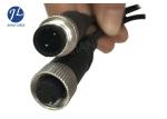 Male To Female 2 Pin M12 Aviation Cable For Bus Camera Video Rear View System