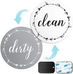 ROHS 3 Inch Small Round Dishwasher Clean Sign Magnets Reusable For Refrigerator