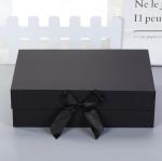 Custom Logo Printing Paper Magnetic Closure Gift Box With Ribbon Luxury Style