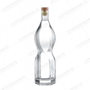 Wholesale Unique Design Glass Liquor Bottle with Hexagonal Prism Shape and Customized Design from china suppliers