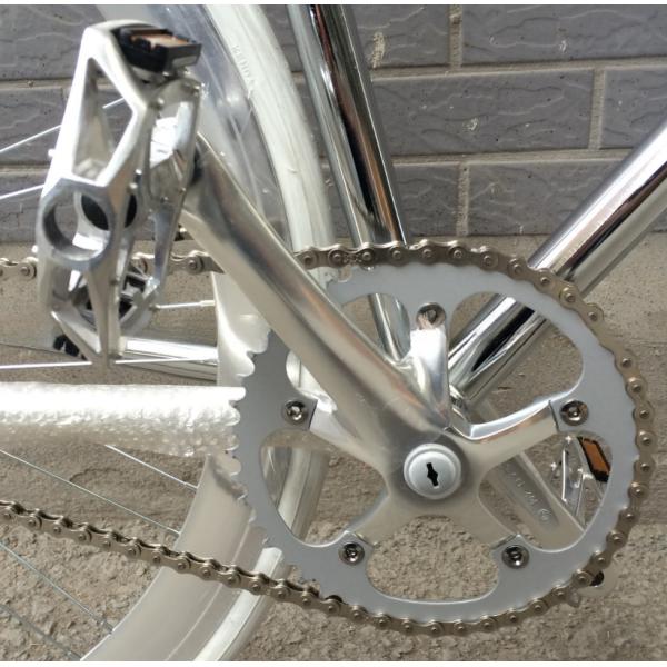 OEM 700C Sliver Paint Fixed Gear Bicycle with CR-MO Chrome Rim anodize JIS Standard