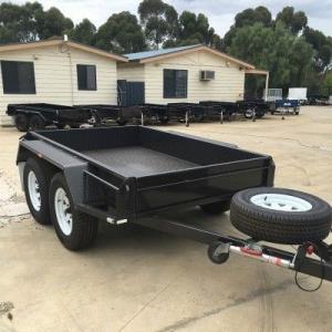 Wholesale High Side 10x6 Flatbed Tandem Box Trailer With Full Checker Plate from china suppliers