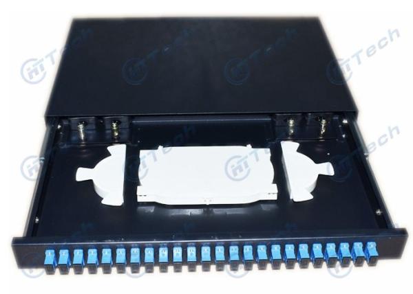 Sliding Type Fiber Optic Patch Panel SC Simplex 19 Inch Cold Rolling Steel