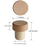 OEM ODM T Type Wooden Top Whisky Liquor Bottle Cap For Wine Glass Bottle