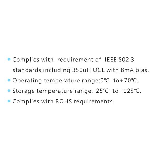 DIP / 36 Pin Ethernet Lan Transformer , High Frequency Lan Isolation Transformer