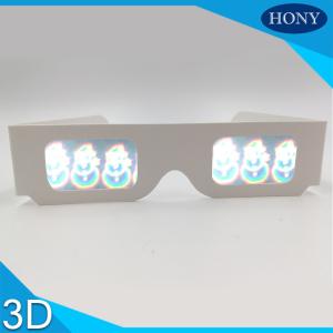 Wholesale PVC Circular Polarized 3D Glasses For Entertainment , Snow Man Diffraction Effect from china suppliers