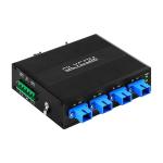 4 Port Optical Bypass Switch SC/UPC Connector Simplex 1310/1550nm DC24V DIN
