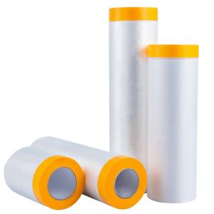 Wholesale Moisture Proof 4-64 fold PE Film Masking Tape Pre Taped Film With 2 Inches Acrylic Tape from china suppliers