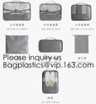 Custom Private Logo Travel Accessories Laundry Pouch 4pcs Packing Cubes Set