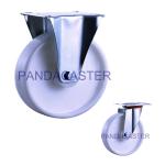 5 Inch White PP Polypropylene Wheel Top Plate Fixed Rigid Industrial Castors