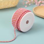 3 Strands 2mm-10mm Polyester Nylon Rope Gold Thread Mixed For Bracelet
