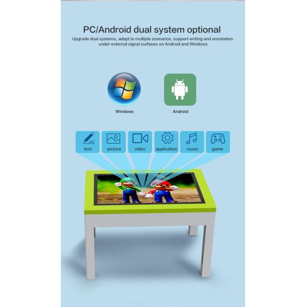 Small Green Early Education Touch Screen Tablet Table Multifunctional Entertainment Interactive Capacitive Touch