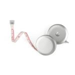 Silver Plastic 1.8m Personalised Sewing Tape Measure With Lanyard Keychain