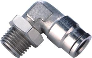Wholesale Pneumaitc Metal Push In Fittings Nickel Plated Brass Male Stud Swivel Elbow from china suppliers
