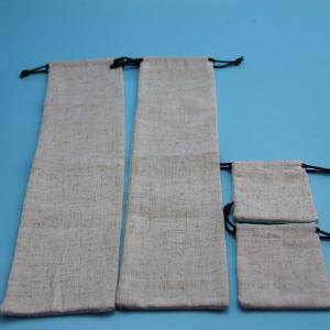 Wholesale Bamboo Fabric Jute Drawstring Bag Customized Color / Size OEM Service from china suppliers