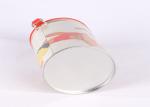 0.23 MM Cylinder Coffee Powder Packaging Metal Tin Boxes With Clear PET Window