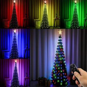 Wholesale 1.2m/1.5m/1.8m Christmas Tree Crystal Pendants Decor LED Light String Festoon Fairy Lights New Year Party Decor Lamp Garland from china suppliers
