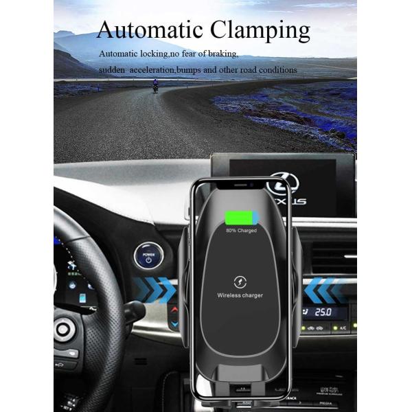 Auto Clamping Car Mount Wireless Charger For Android Mobile Phones