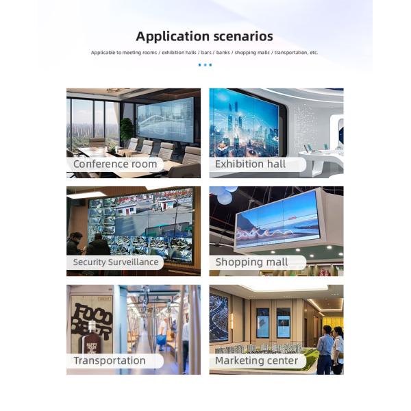 Factory Ultra Thin Bezel 55'' 3*3 LCD Video Wall Advertising Player LCD Panel Digital Poster Seam for Exhibition Halls