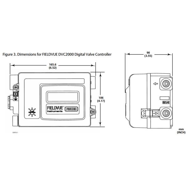 Smart Digital Control Valve Positioner Aluminum Housing FIELDVUE DVC2000