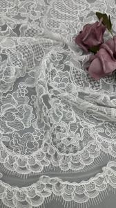 Wholesale Handmade Floral Embroidery On Lace Artistic Detailing Tulle Mesh Fabric For Wedding Dresses from china suppliers