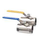 High Temperature Stainless Steel 201 NPT BSP Threaded Wide Ball Valve for