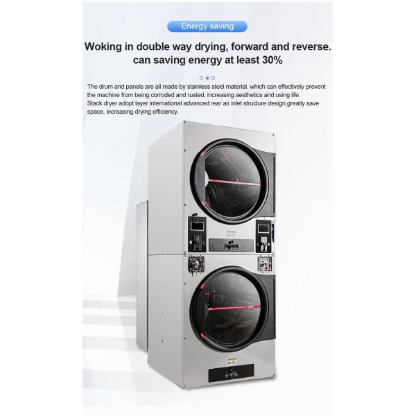Commercial Coin Operated Washer and Dryers Laundromat Laundry Coin Washer Dryer Combo Machine 22kg